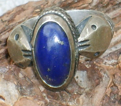 Ring Lapis & Sterling Silver Asp - sz 7